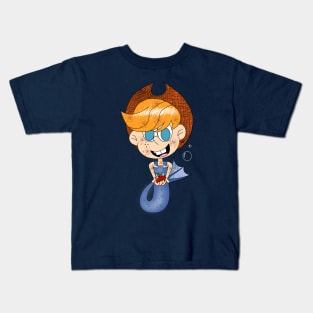 Apple Farmer Boy Mermaid Kids T-Shirt